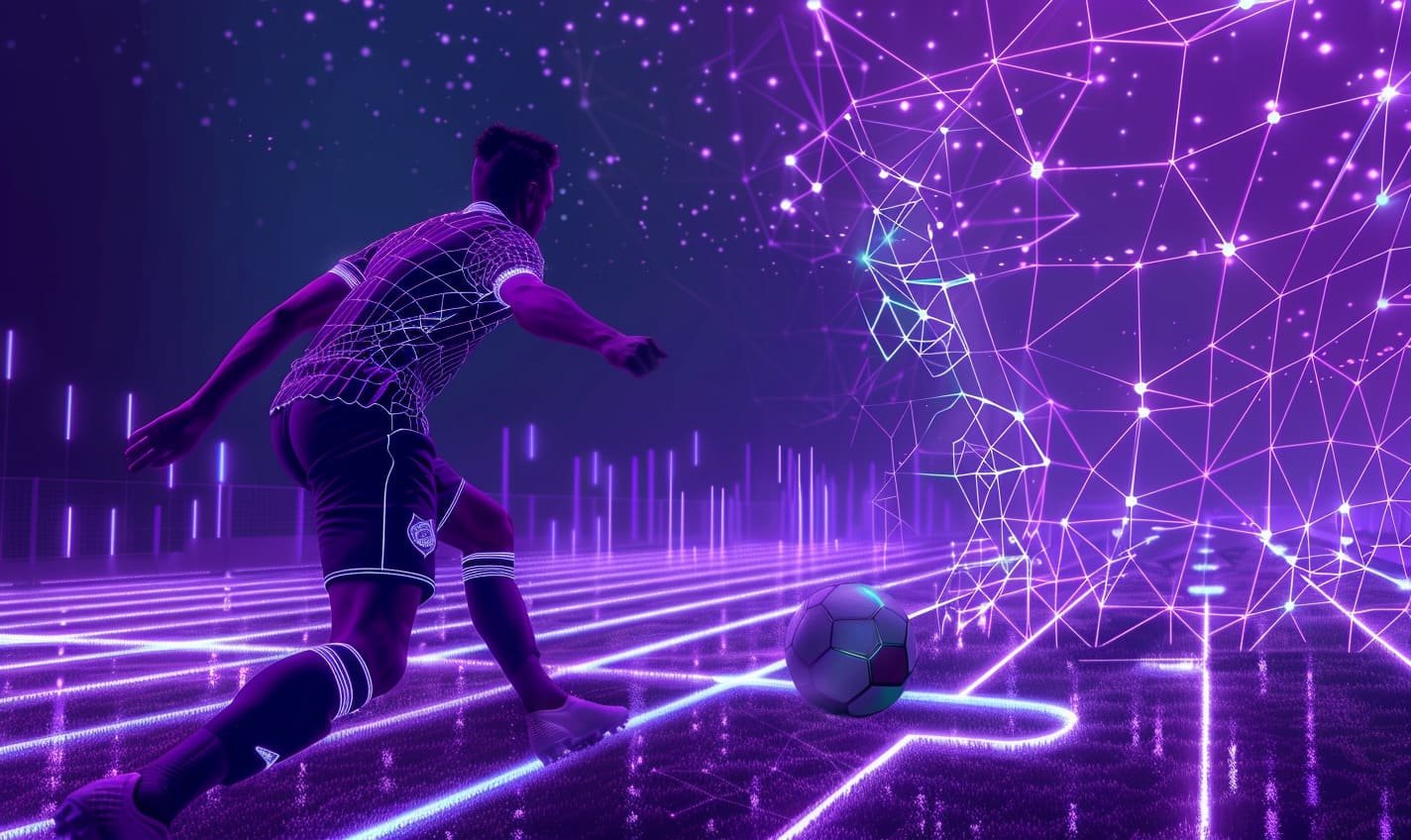 Peta statistik pertandingan Football menampilkan penguasaan bola, tembakan, dan riwayat gol